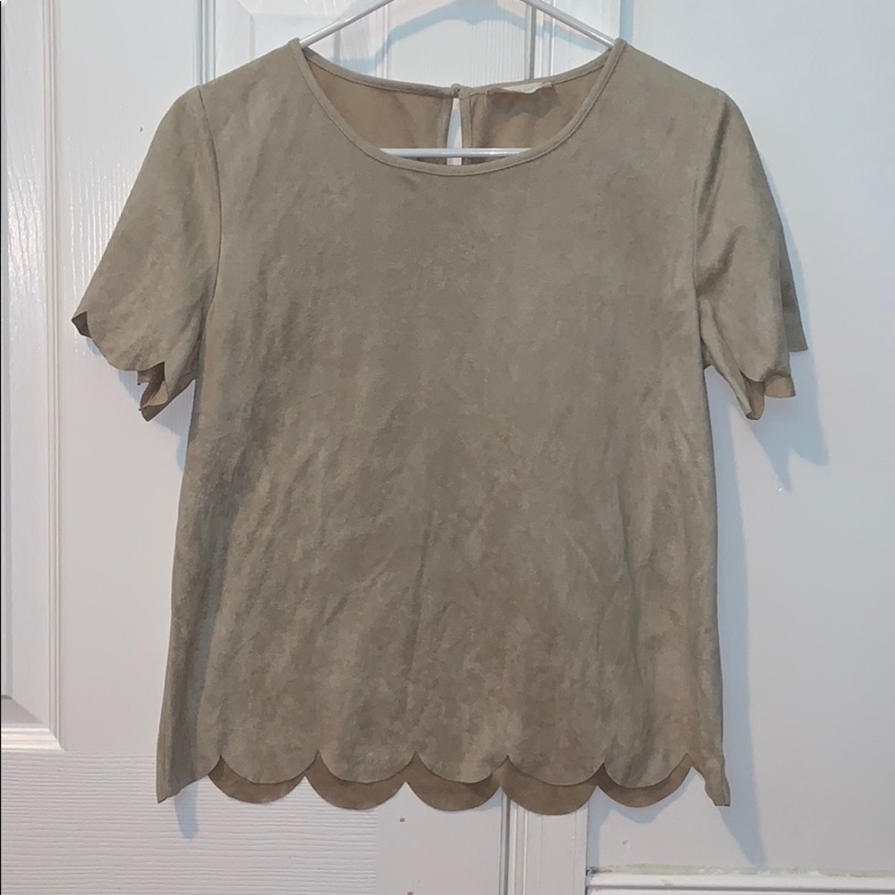 Suede top